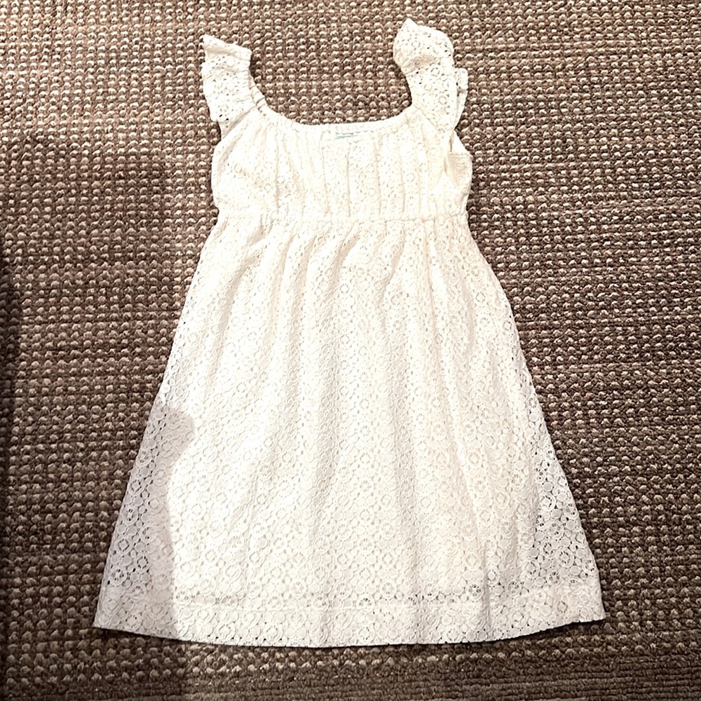 White dainty crochet-looking Dress
